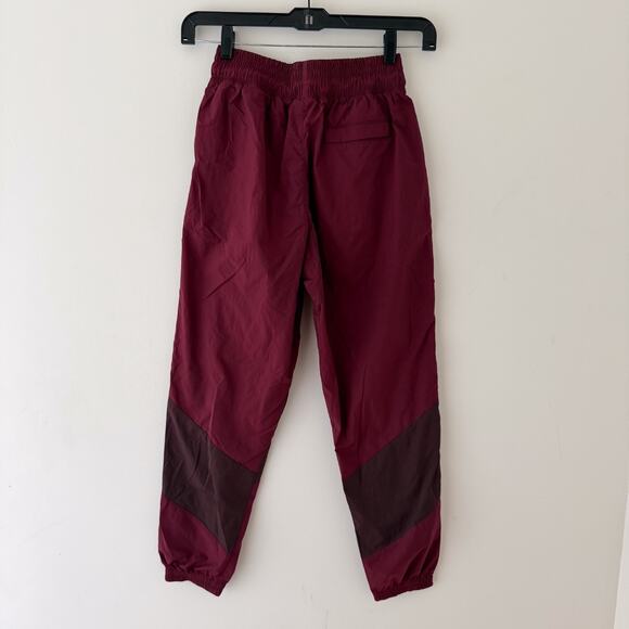 Jordan Flight Burgundy Nylon Track Pants Windbreaker Joggers S Retro Streetwear - Picture 2 of 8